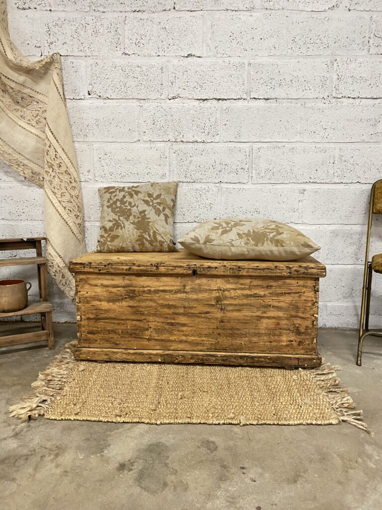 PORFOYO Coffre Tresor, Grand Coffre Bois En Bois Vintage 19,7 X 11,5 X