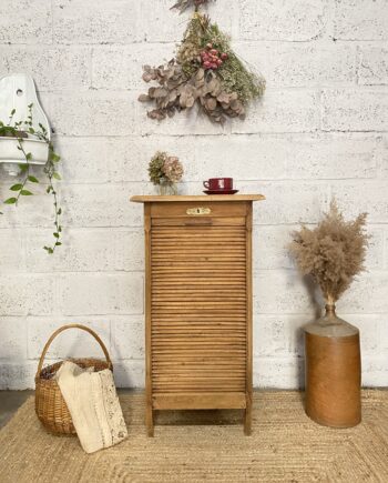 Meuble classeur rideaux ancien