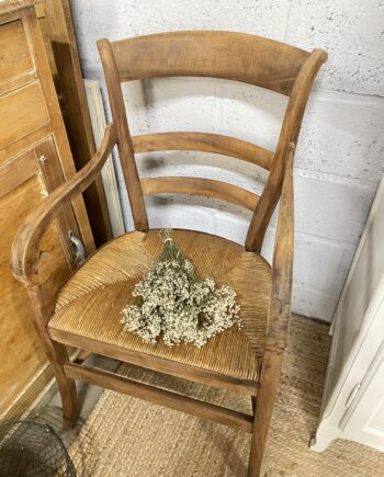 Fauteuil bois assise paille
