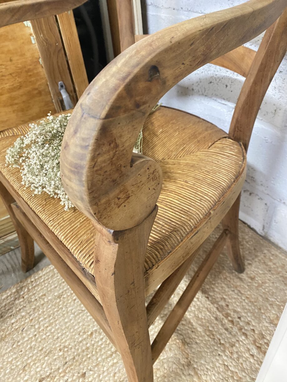 Fauteuil bois assise paille