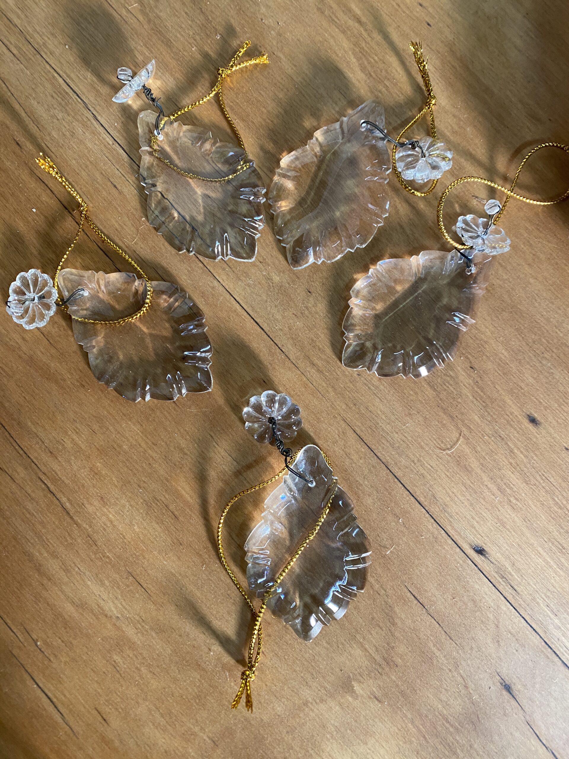 Pampilles anciennes "différentes feuilles"