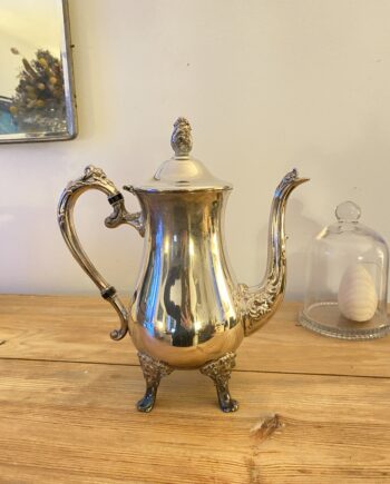 Théière/Cafetière en métal argenté