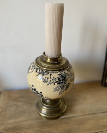 Pied de lampe à pétrole en céramique