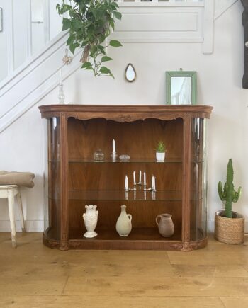 Vitrine en verre bombé