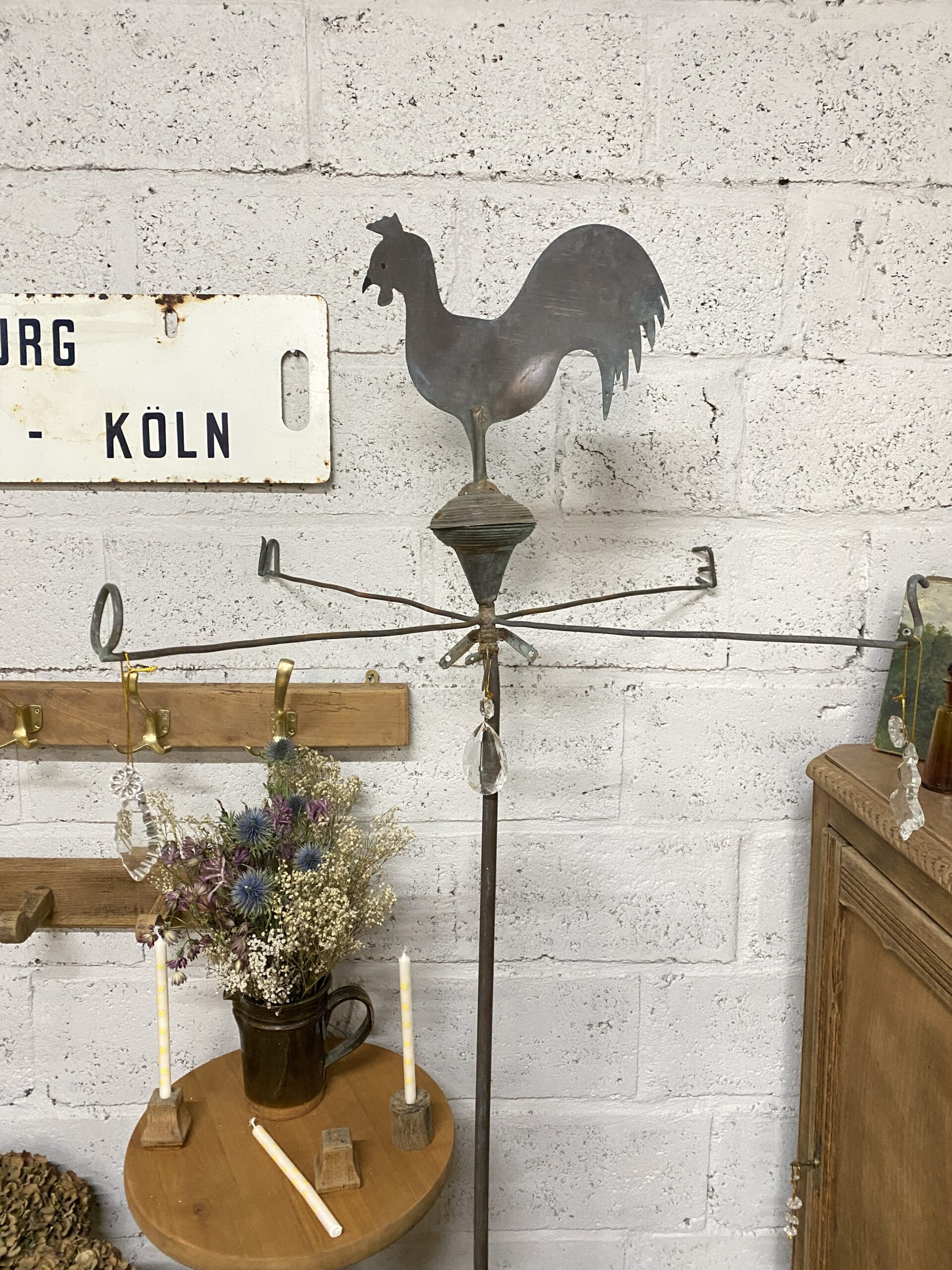 Girouette ancienne en cuivre