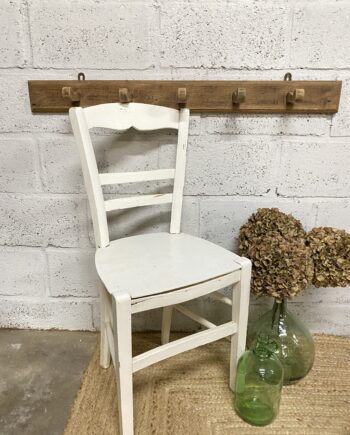 Porte-manteaux mural 5 patères en chêne