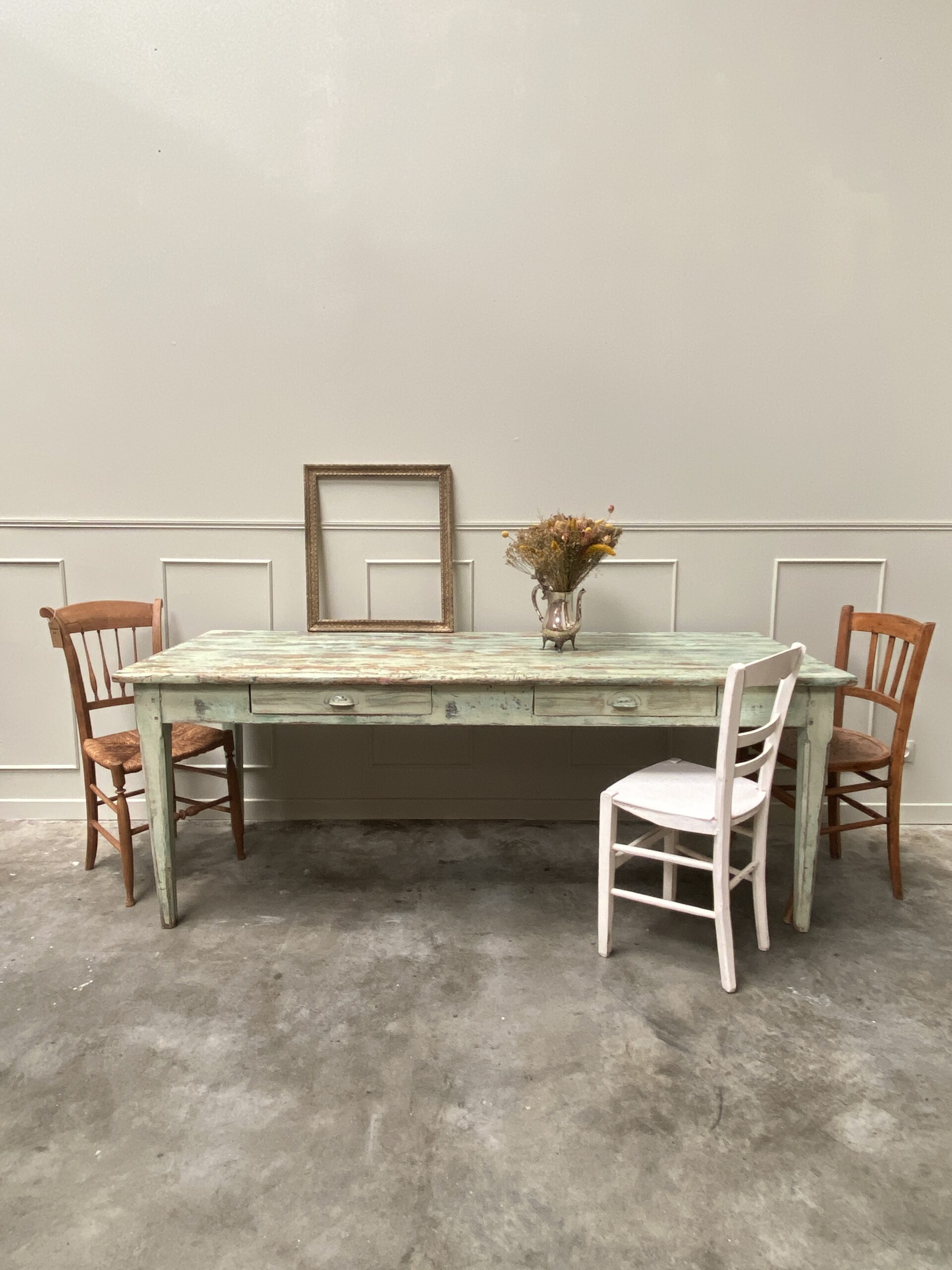 Table de ferme patinée