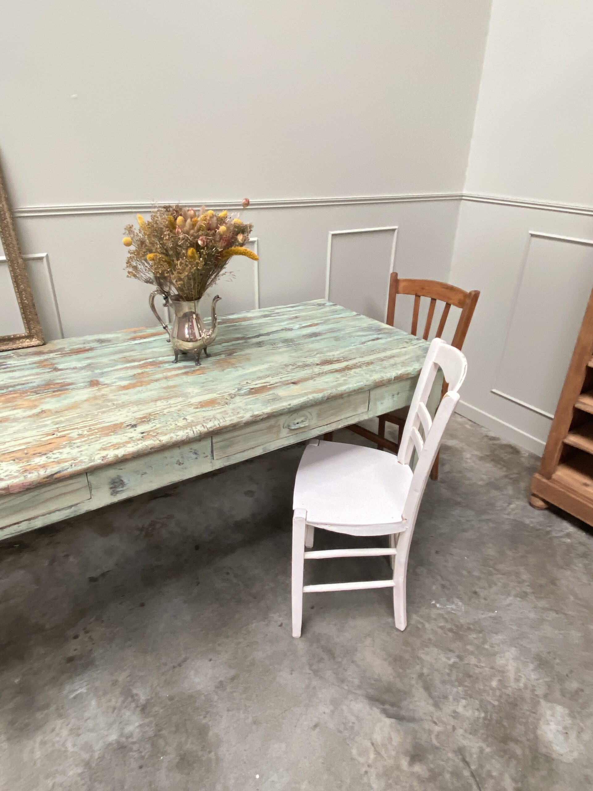 Table de ferme patinée