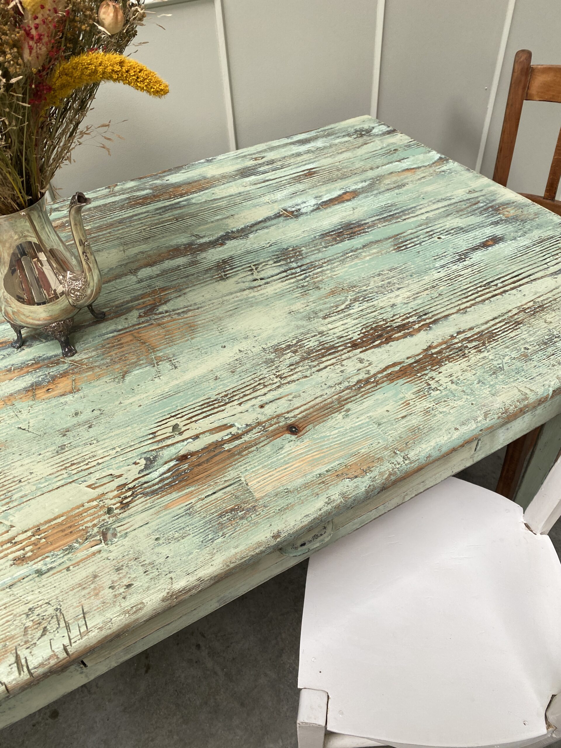 Table de ferme patinée