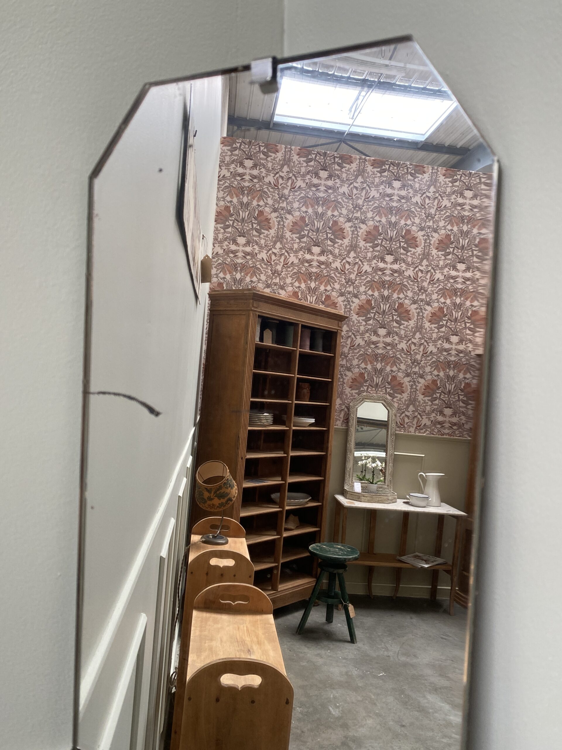 Miroir ancien étroit à poser