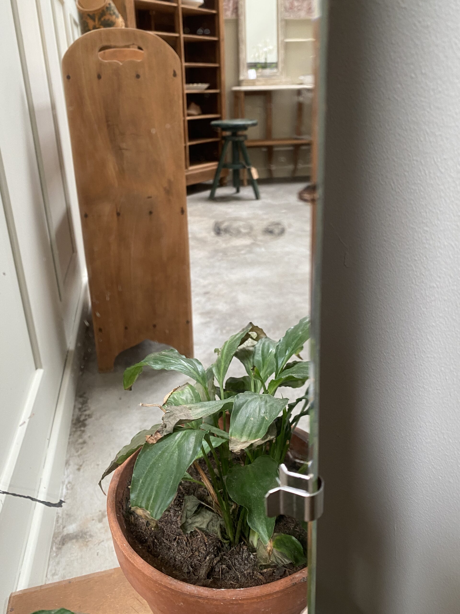 Miroir ancien étroit à poser