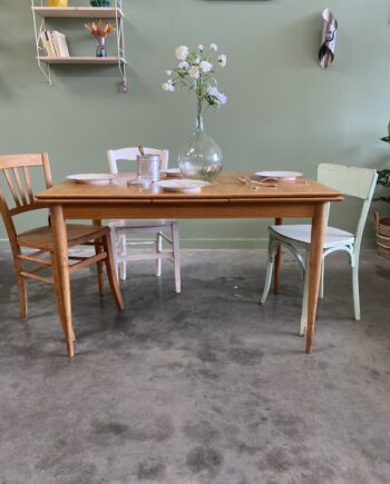Table à manger vintage à rallonges