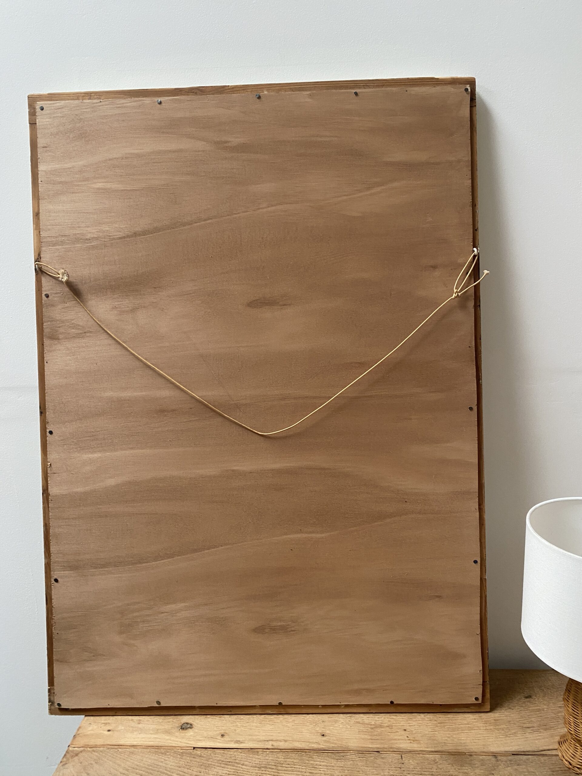 Miroir patiné beige