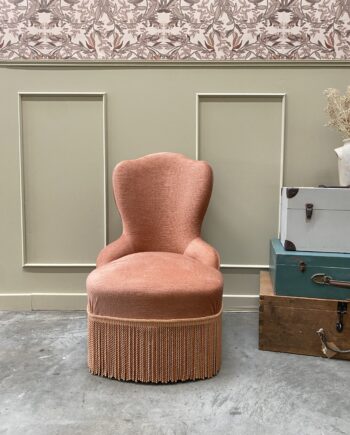 Fauteuil crapaud rose